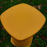 Yellow stool Tam Tam style, vintage 70s