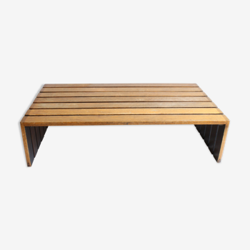 Pine wooden  fingerjoint coffee table, 1970s