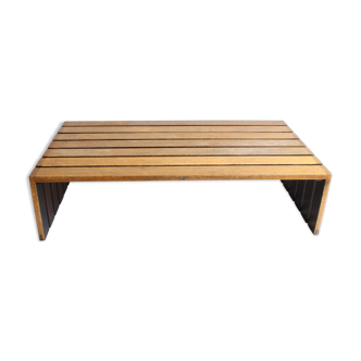 Pine wooden  fingerjoint coffee table, 1970s