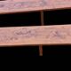 Two solid wood benches