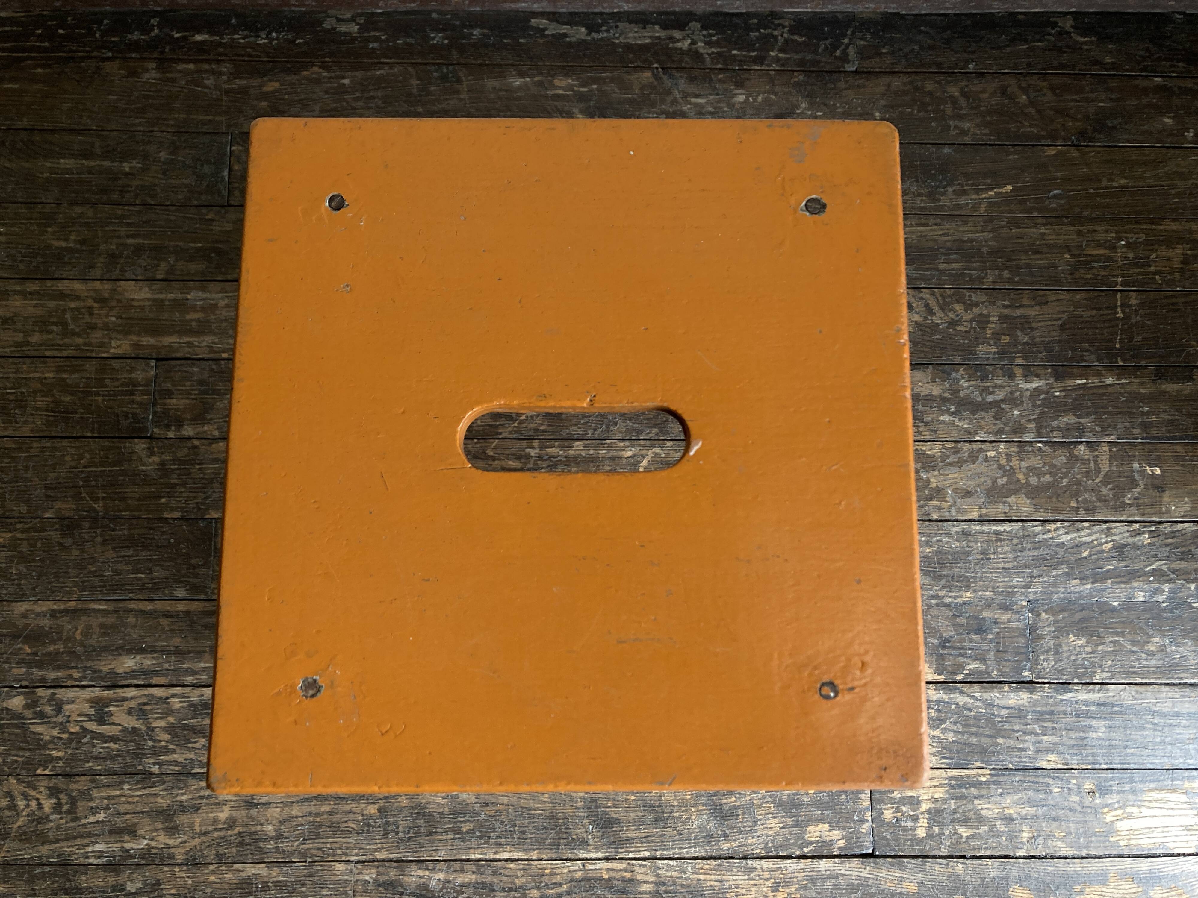 Farm stool folk art original barn painting