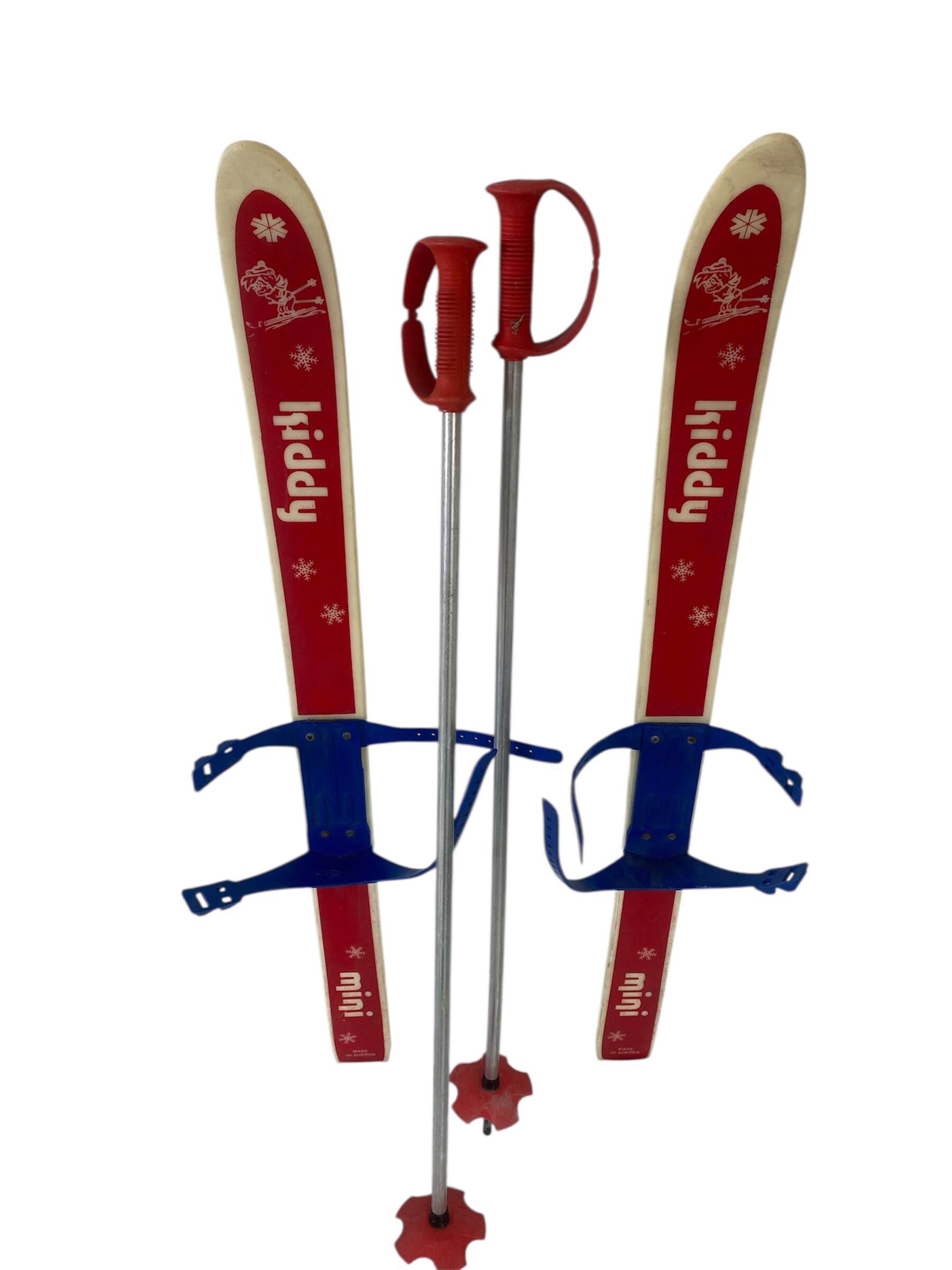 Vintage 80s junior/child ski pair