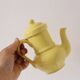 Yellow, france, vintage teapot