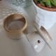 Water butter dish in glazed stoneware
