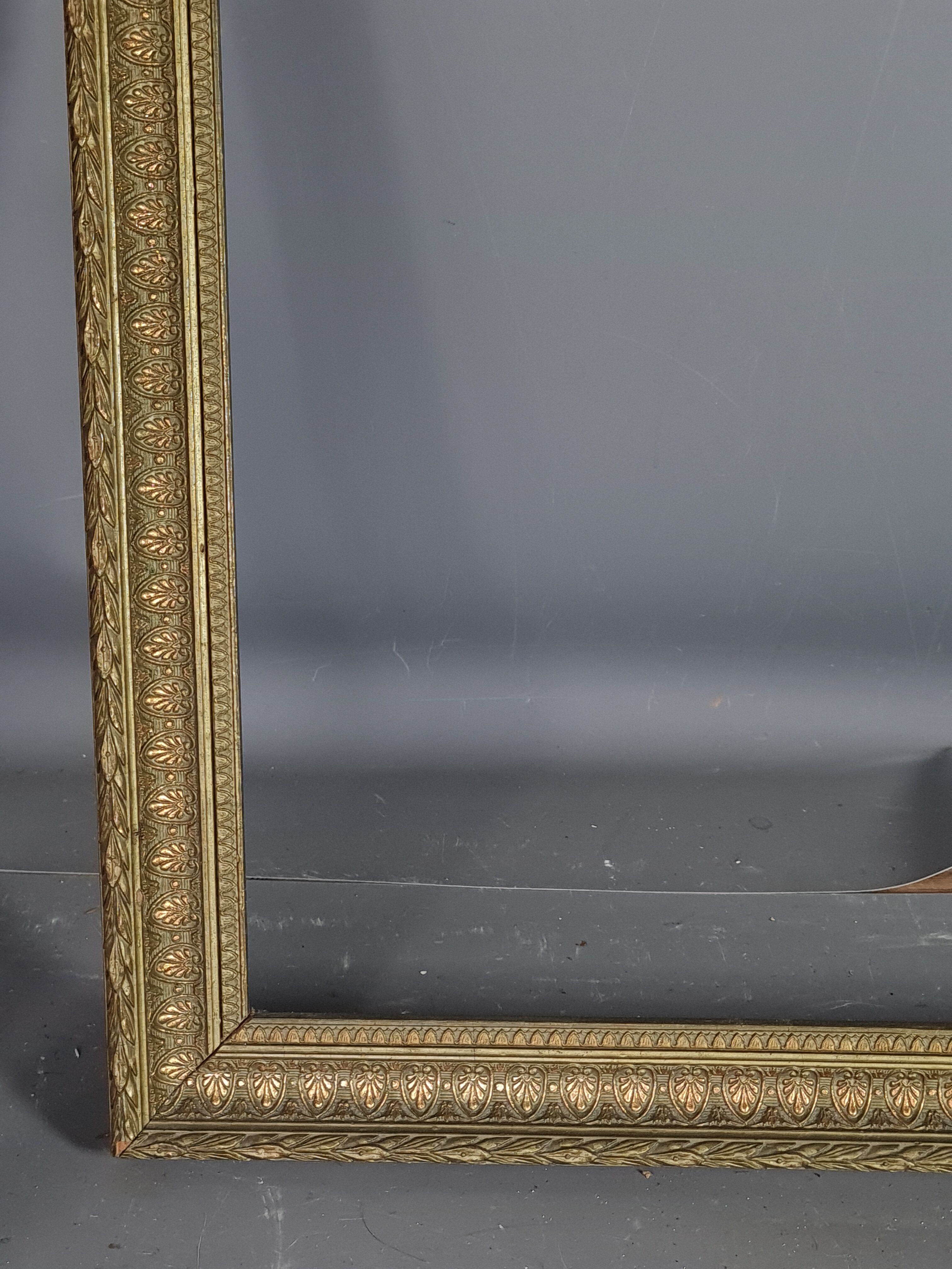 Old frame gilded patinated stucco wood