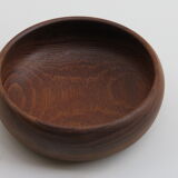 Pair hand crafted galatix teak bowls 1970s