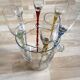 Crystal champagne flutes in their bucket