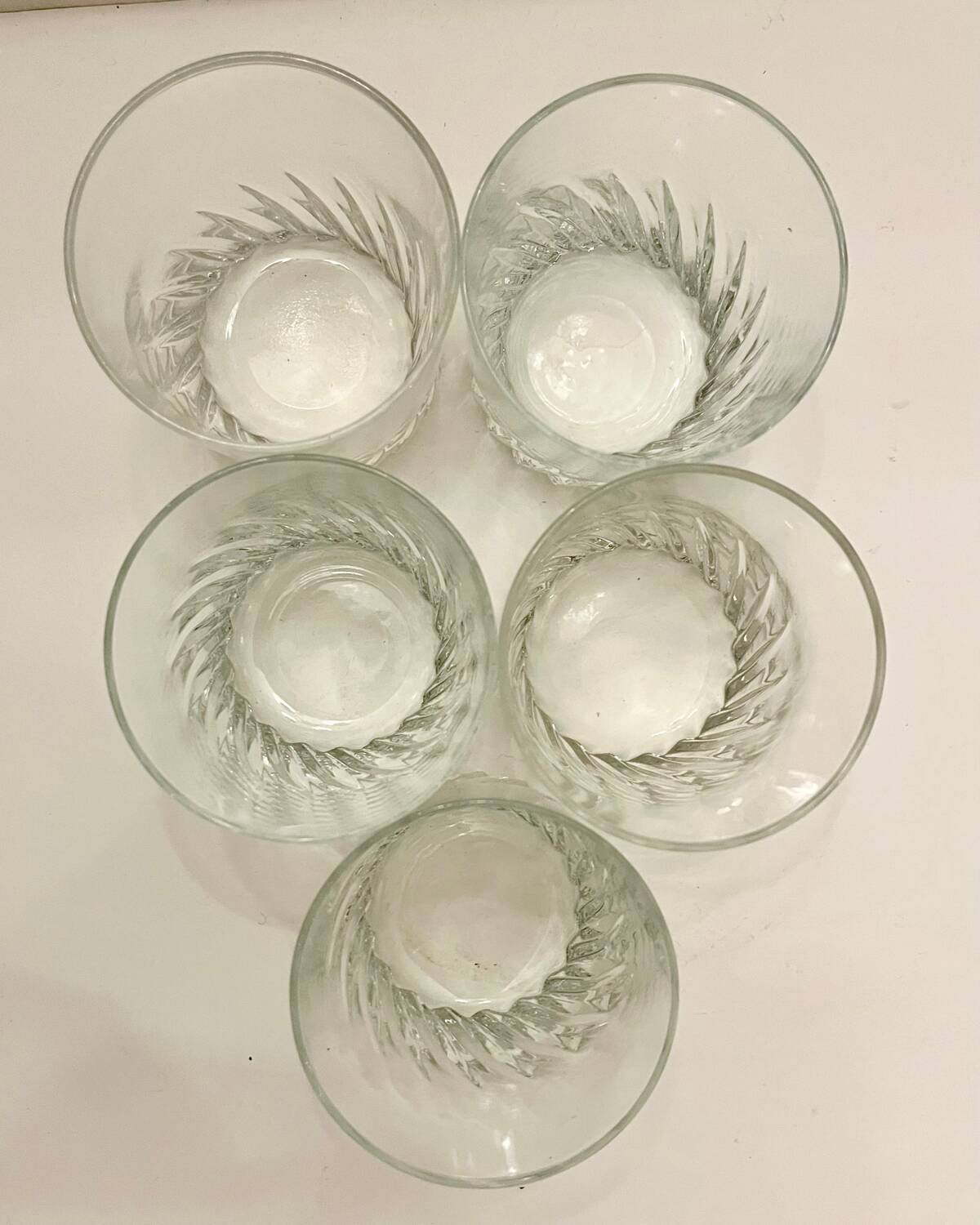 5 whiskey glasses