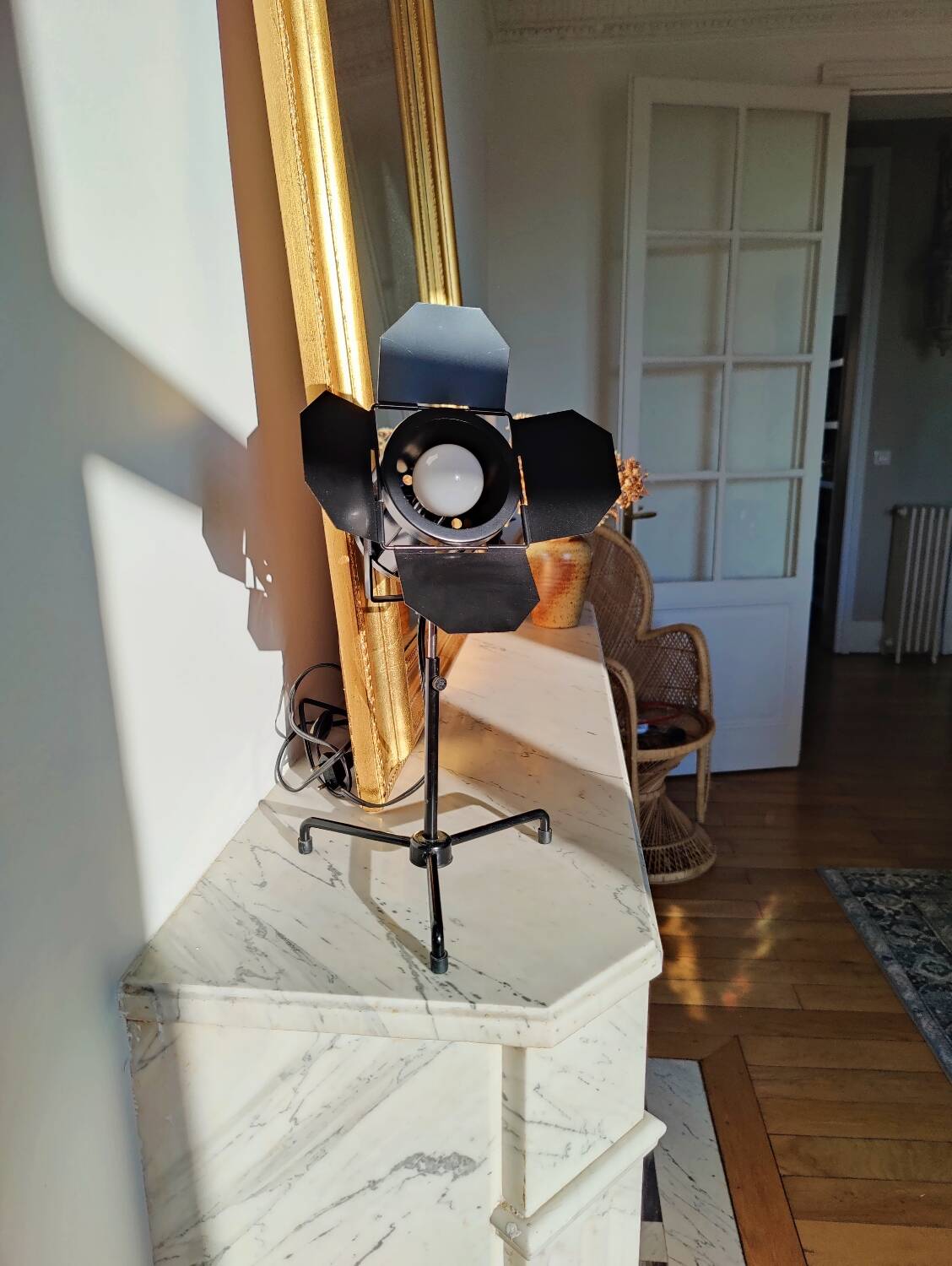 Vintage black projector lamp