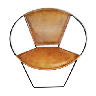 Design leather armchair