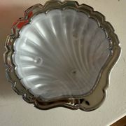 Vintage shell butter dish Made in France – moulded glass