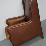 Vintage Dutch Club Chair in Cognac Leather