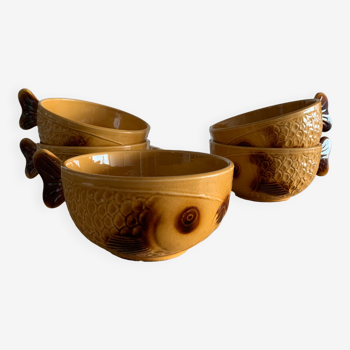 5 bowls fish Kil Keramik