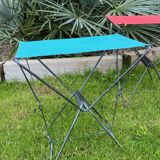 Blue folding stool 60s