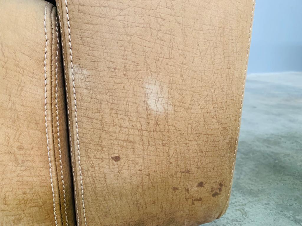 Bogo sofa in leather and suede, by Carlo Bartoli for Rossi di Albizzate