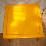 Circa 1970 orange resin coffee table