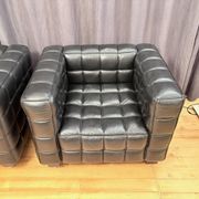 Paire de fauteuils Kubus 8020, conçus par Josef Hoffmann, Wittmann, Autriche