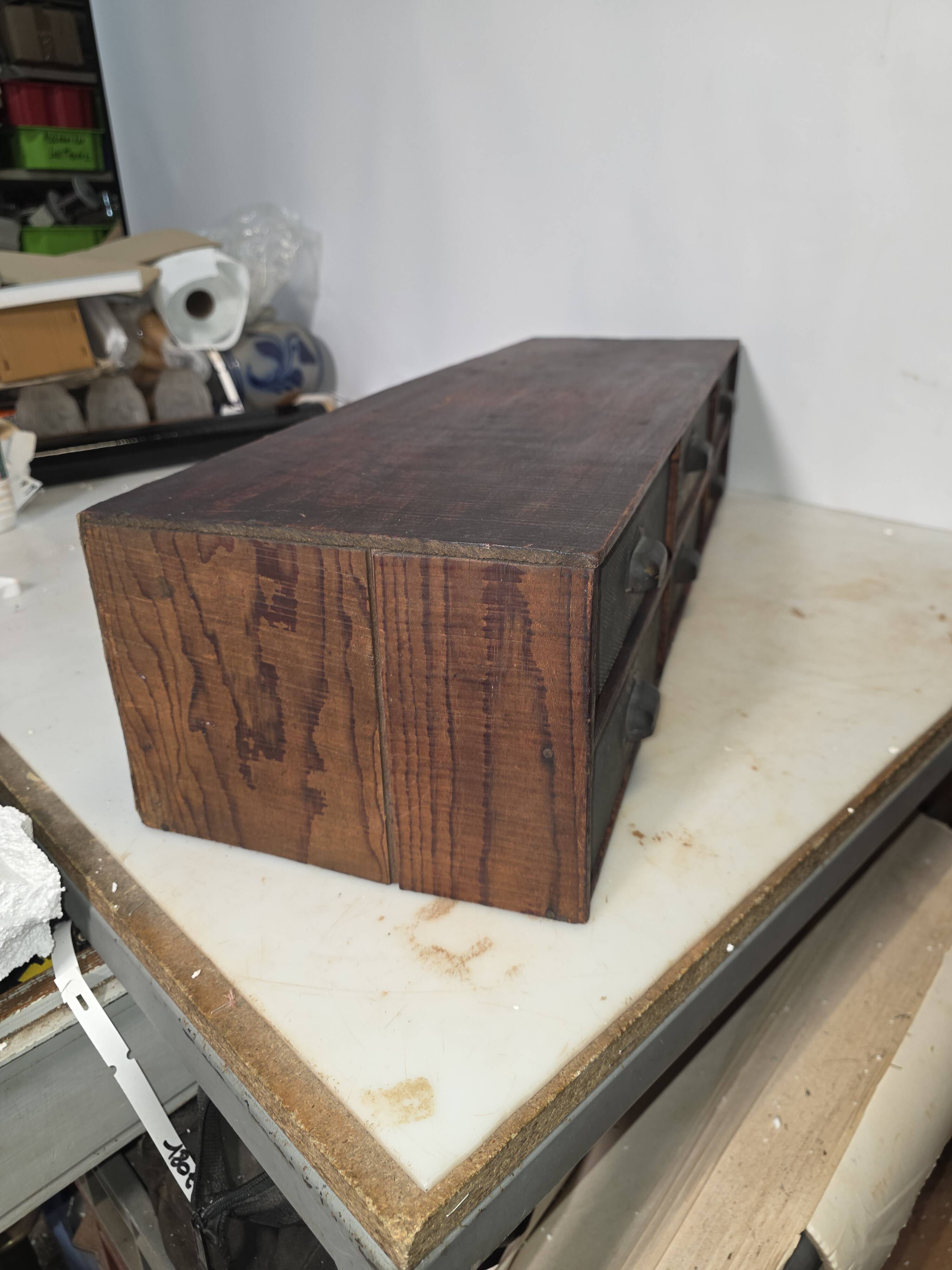 Antique workshop drawer unit from the 1920s.