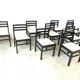 Vintage brutalist dining chairs, set of 10 - 1970s