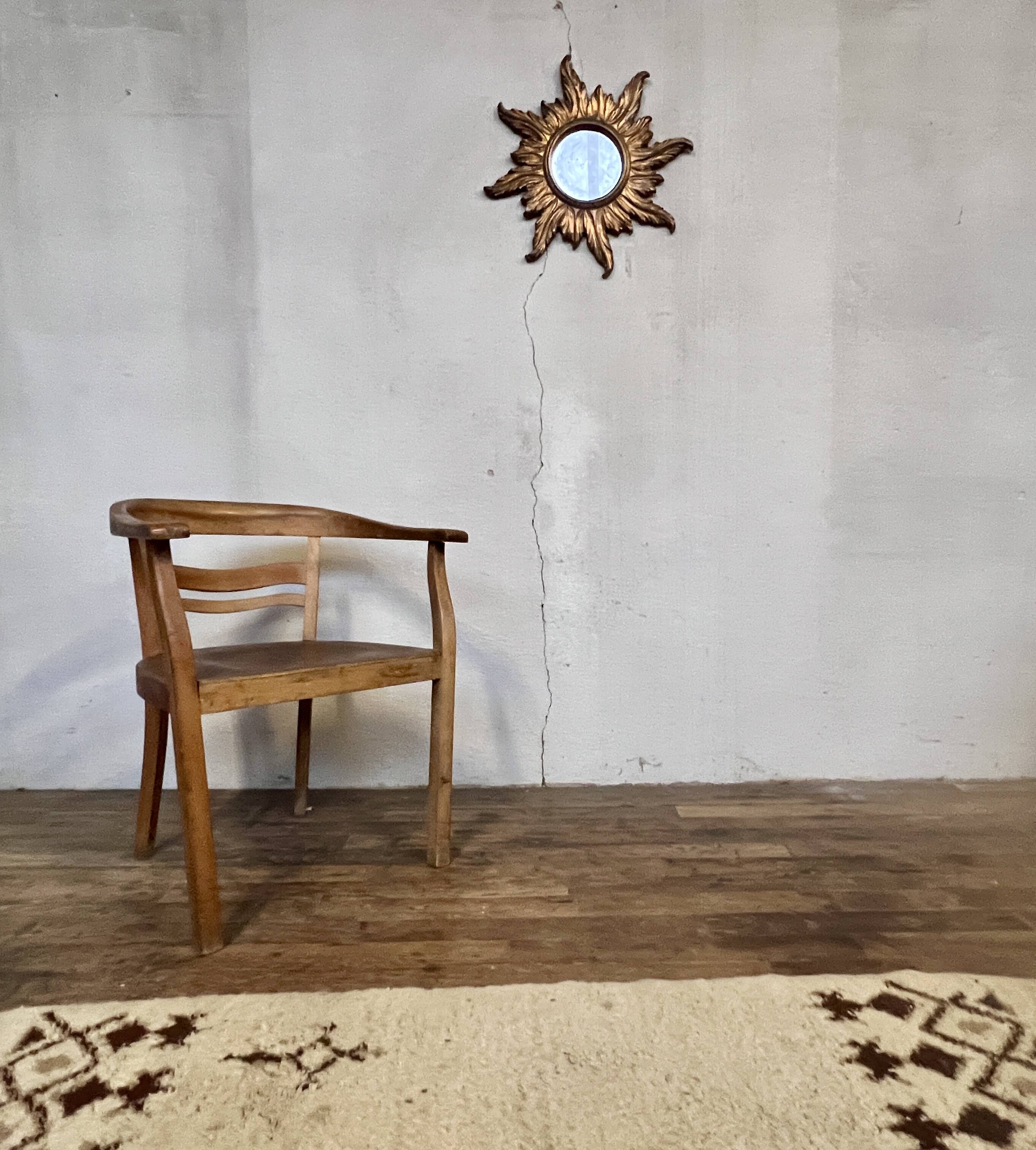 Vintage beech armchair