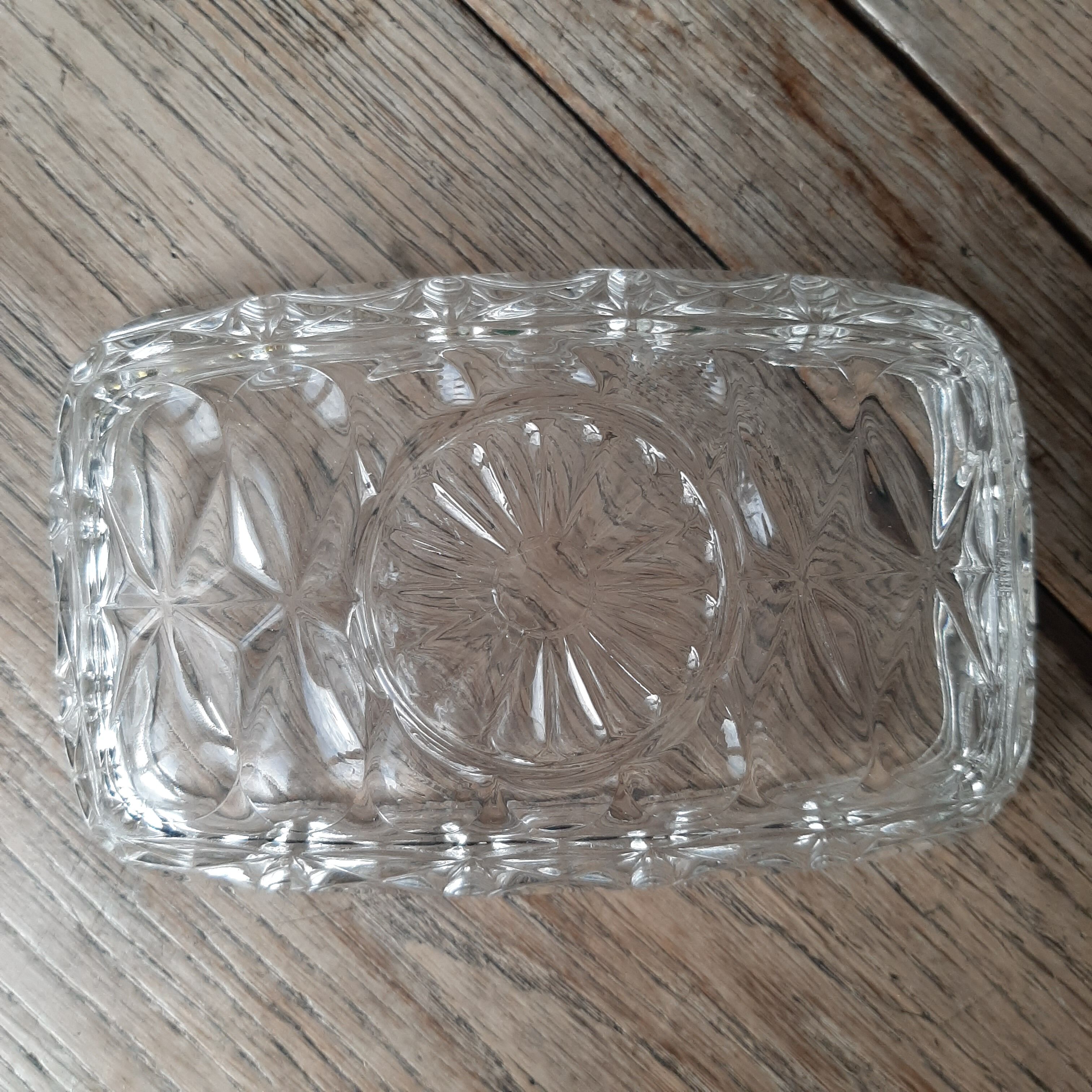 Molded glass butter maker