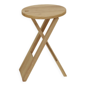 Folding wooden stool (beech) Suzy or TS / Roger Tallon - Adrian Reed vintage Circa 1980