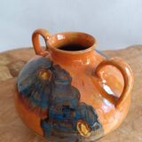 Emile SIMONOD (1893-1977) Glazed ceramic vase with handles Savoie France