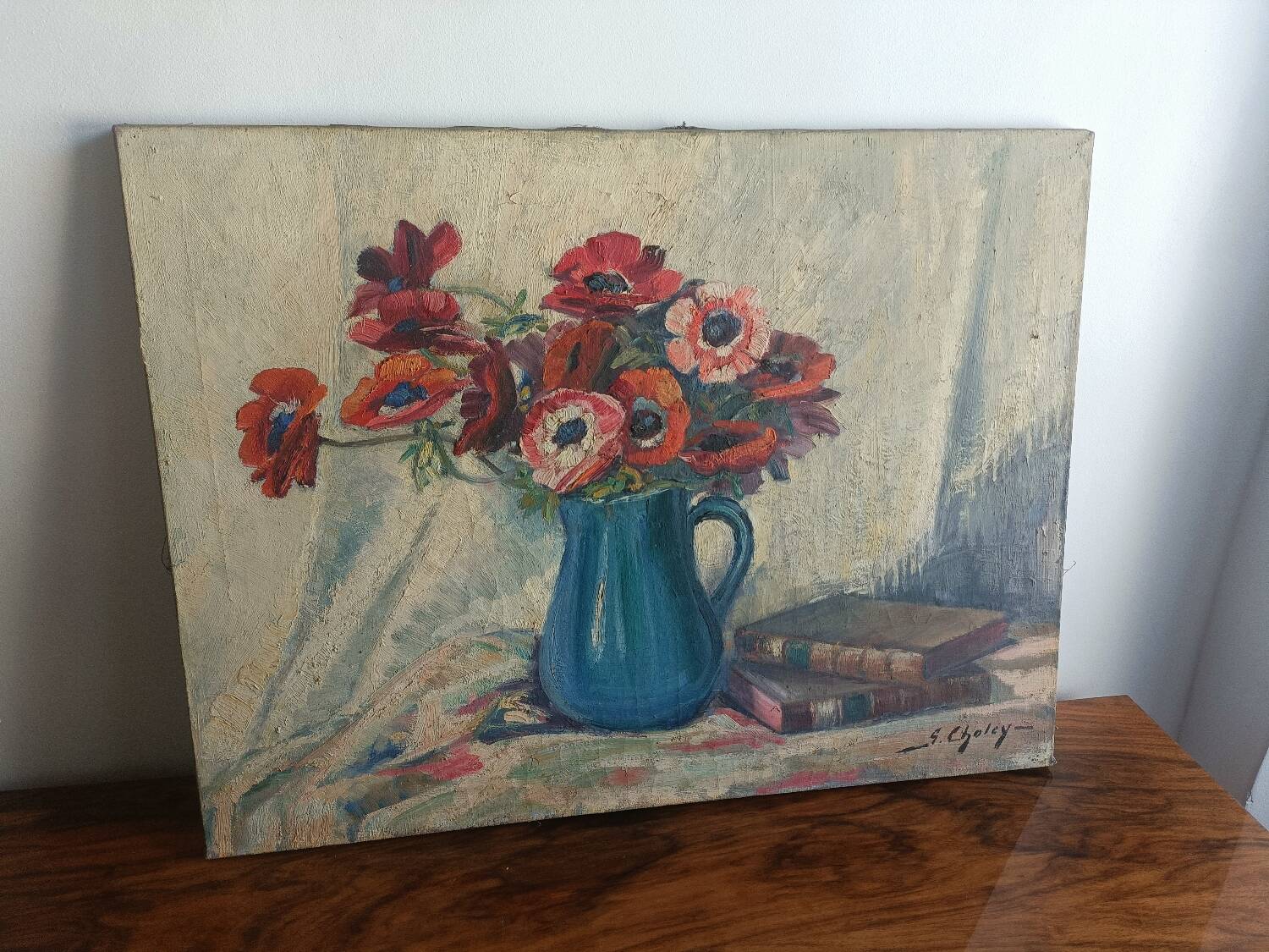 Still life, oil on canvas signed