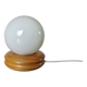 Scandinavian lamp in pine and white opaline, 1980