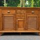Scandinavian solid wood sideboard with 3 doors and 6 drawers, 160 cm