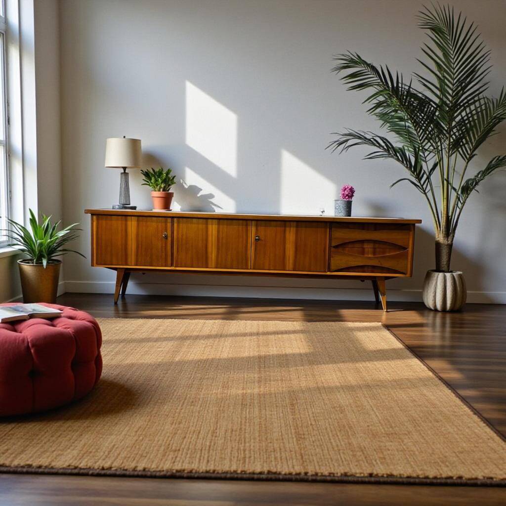 XL vintage wooden TV unit / lowboard / sideboard