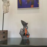 Geometric vase signed Le Vaucour for Vallauris