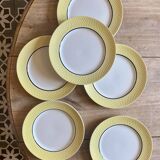Set of 6 vintage flat plates Moulin des Loups