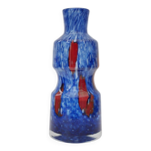 Vase en verre bleu de Prachen Glass Works