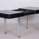 Bauhaus Extendable Dining Table in Oak Veneer and Chrome, 1930s