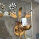 Suite of three flower wall lamps, Masca Italy