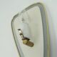 1950s sconce metal mesh and brass with glass shade