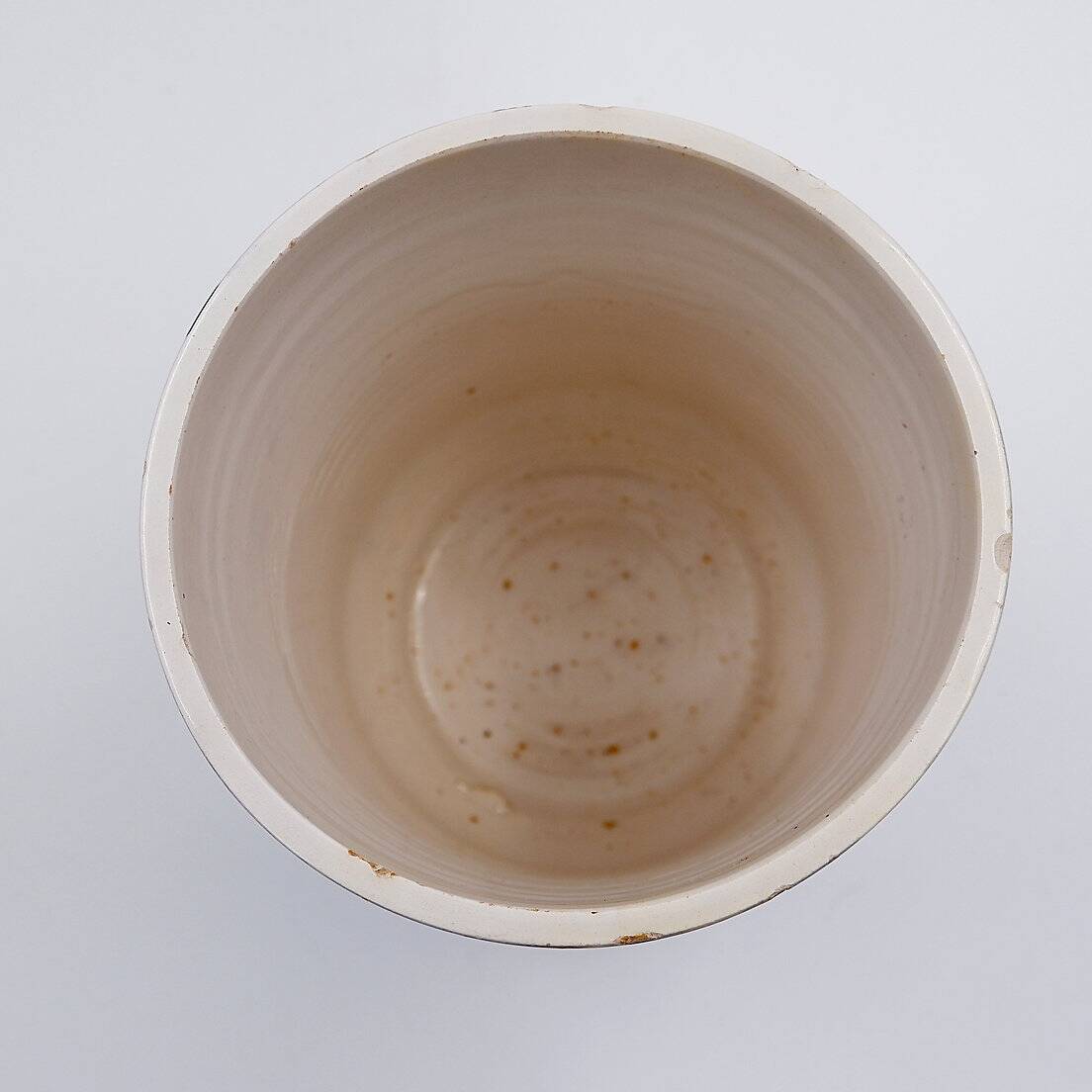 Italian round vase with bottle and floral motifs - 1950s/1960s