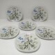 Six flat plates porcelain Bernardaud Limoges model Alcée floral decoration