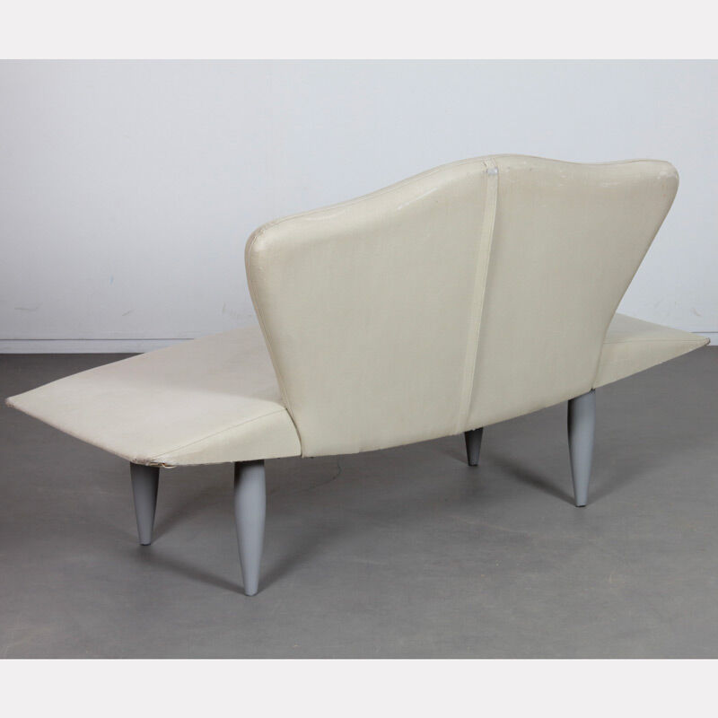 Leatherette bench from the 1980s