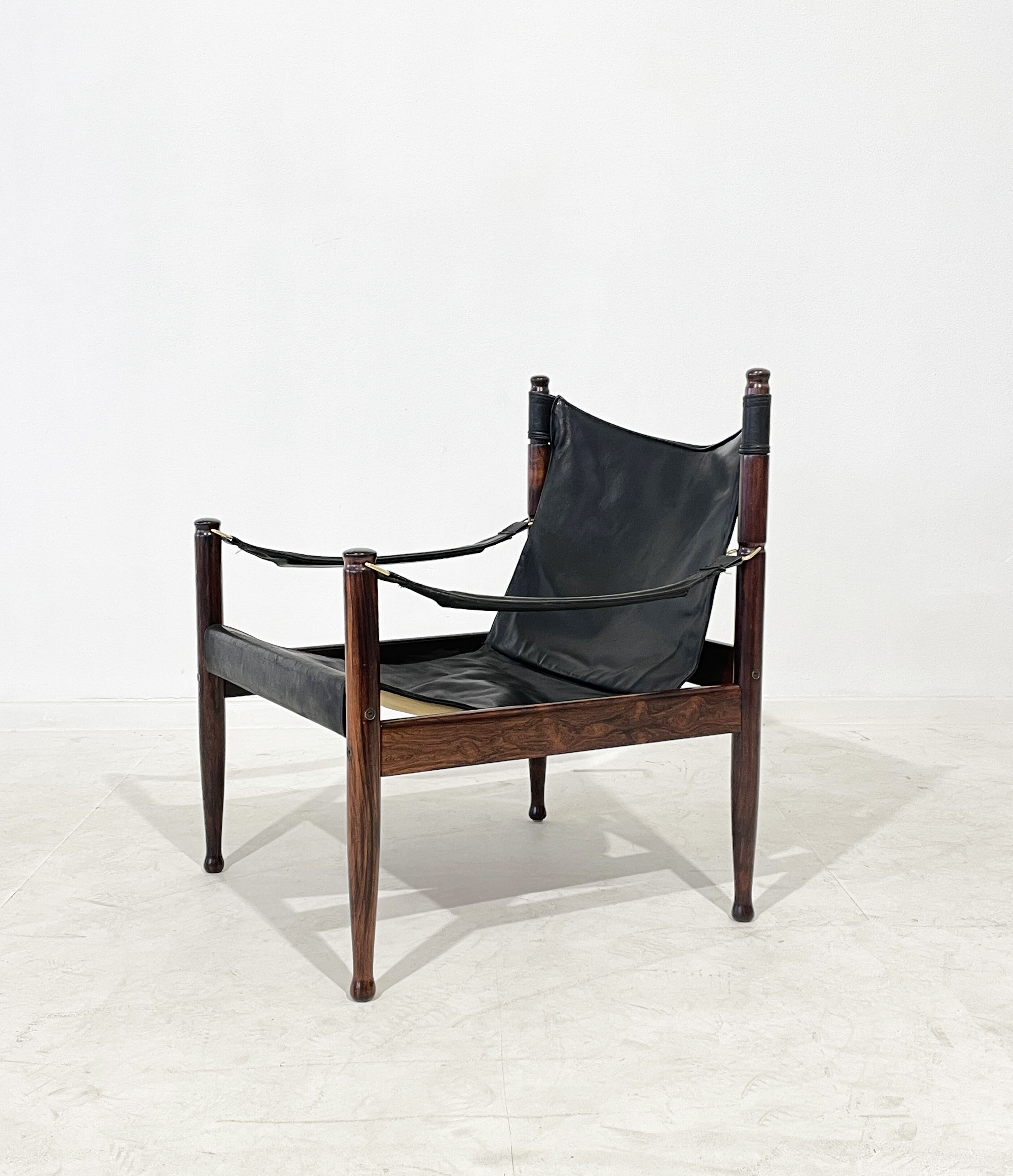 Erik Wørts for Niels Eilersen rosewood and leather lounge chair