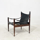 Erik Wørts for Niels Eilersen rosewood and leather lounge chair