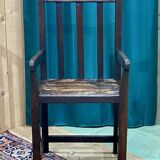 Banc de foyer breton XIXème en chêne, sapin et châtaignier