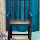 19th century Breton fireplace bench in oak, fir and chestnut
