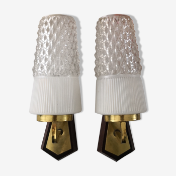 Pair of wall lamps from the years 60/70