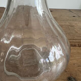 Glass ewer decanter with tin frame