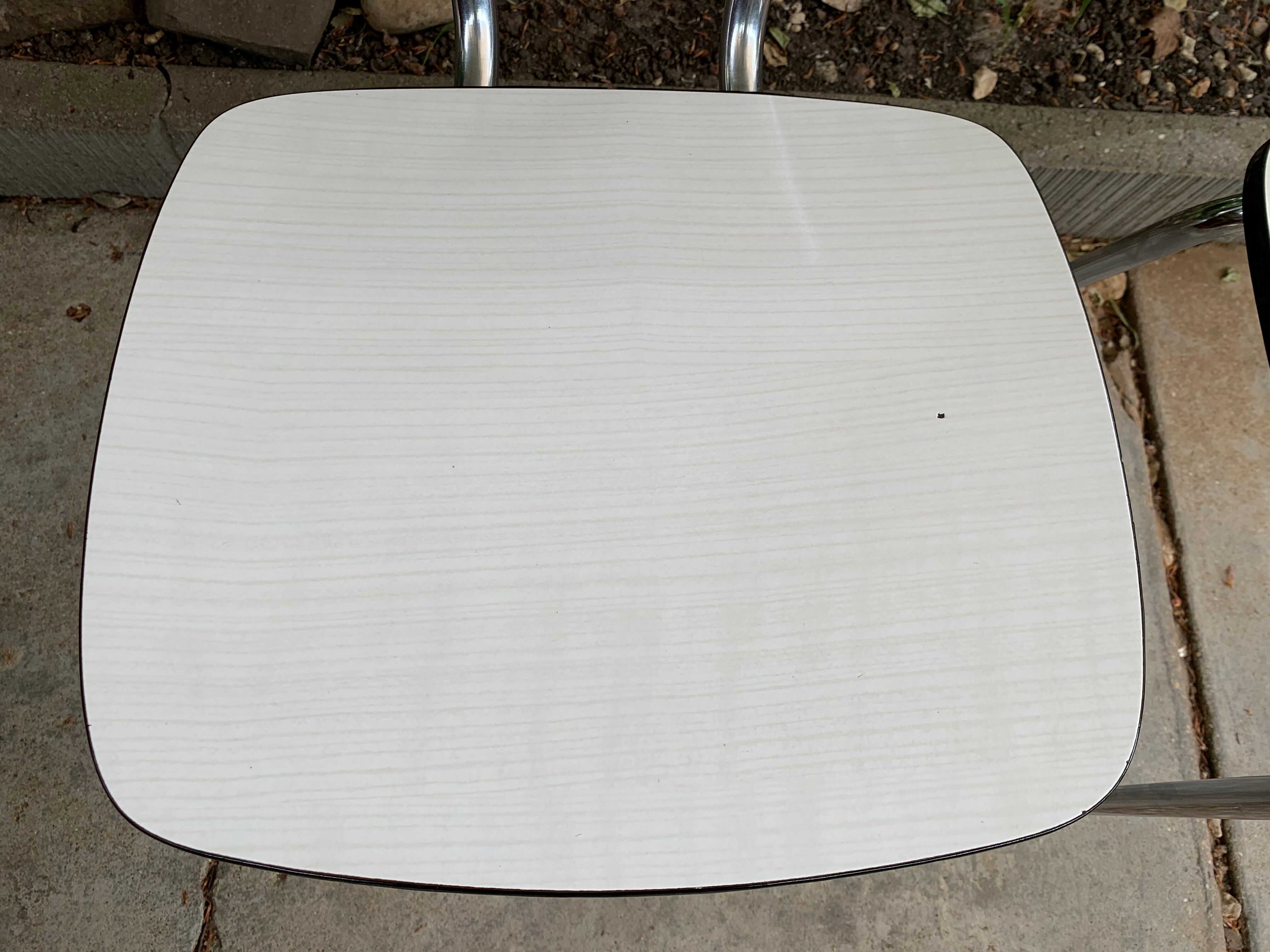 White formica chairs