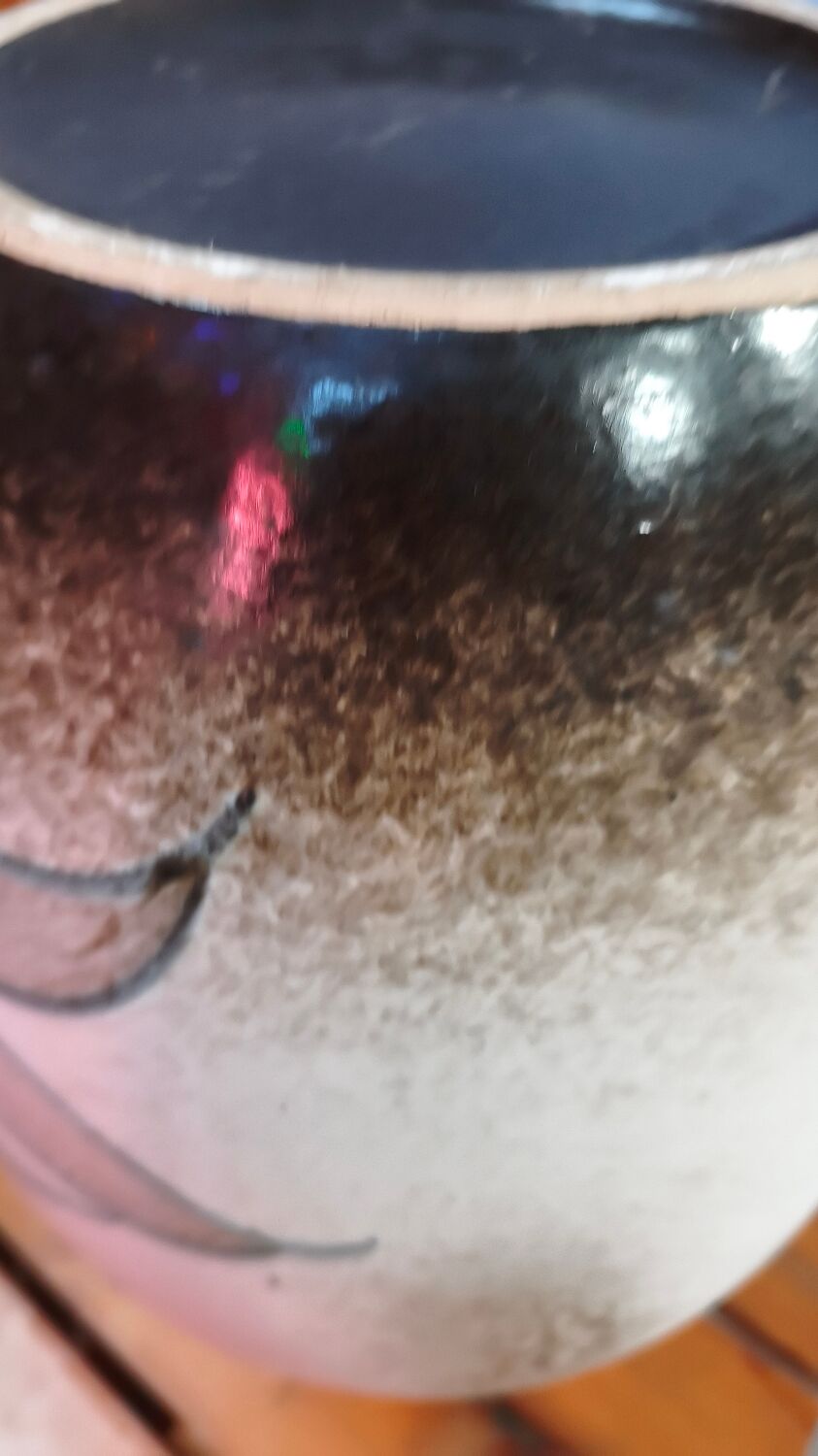 Vintage bamboo ceramic vase - West Germany