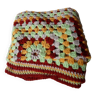 plaid - couverture au crochet granny couleurs vintage 138 x 110 cm