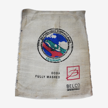 Jute coffee bag provenance Rep. Dominican